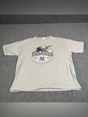 Vintage New York Yankees Shirt Men’s 2xl Xxl Gray Y2K MLB Baseball (2005) USA